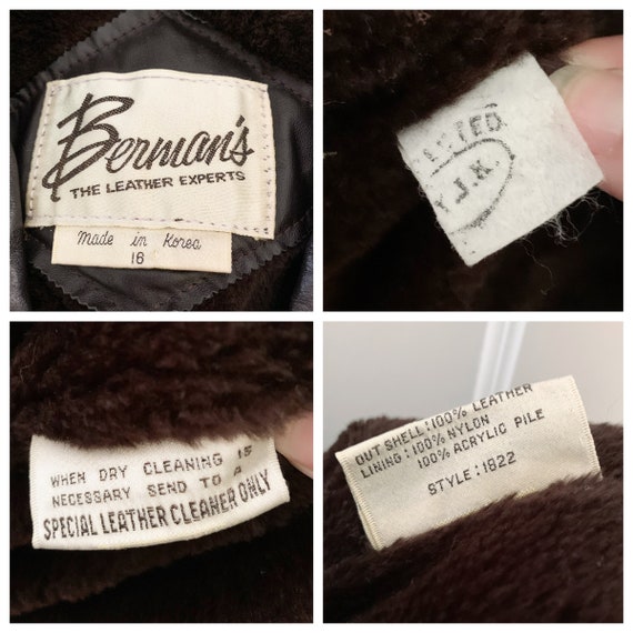 Vintage 1970's Berman's The Leather Experts Dark … - image 8