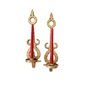Vintage Homco Metal Wall Hanging Candle Sconces