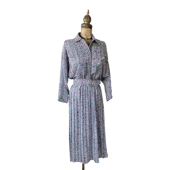 Vintage 1980s Willy's Influence Flower Dress with Belt