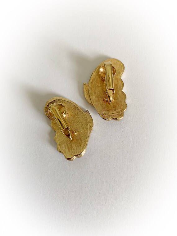 Vintage Parklane Butterfly Wing Earrings Clip On … - image 5