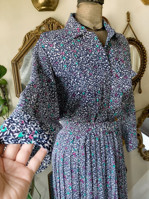 Vintage 1980s Willy's Influence Flower Dress with… - image 3
