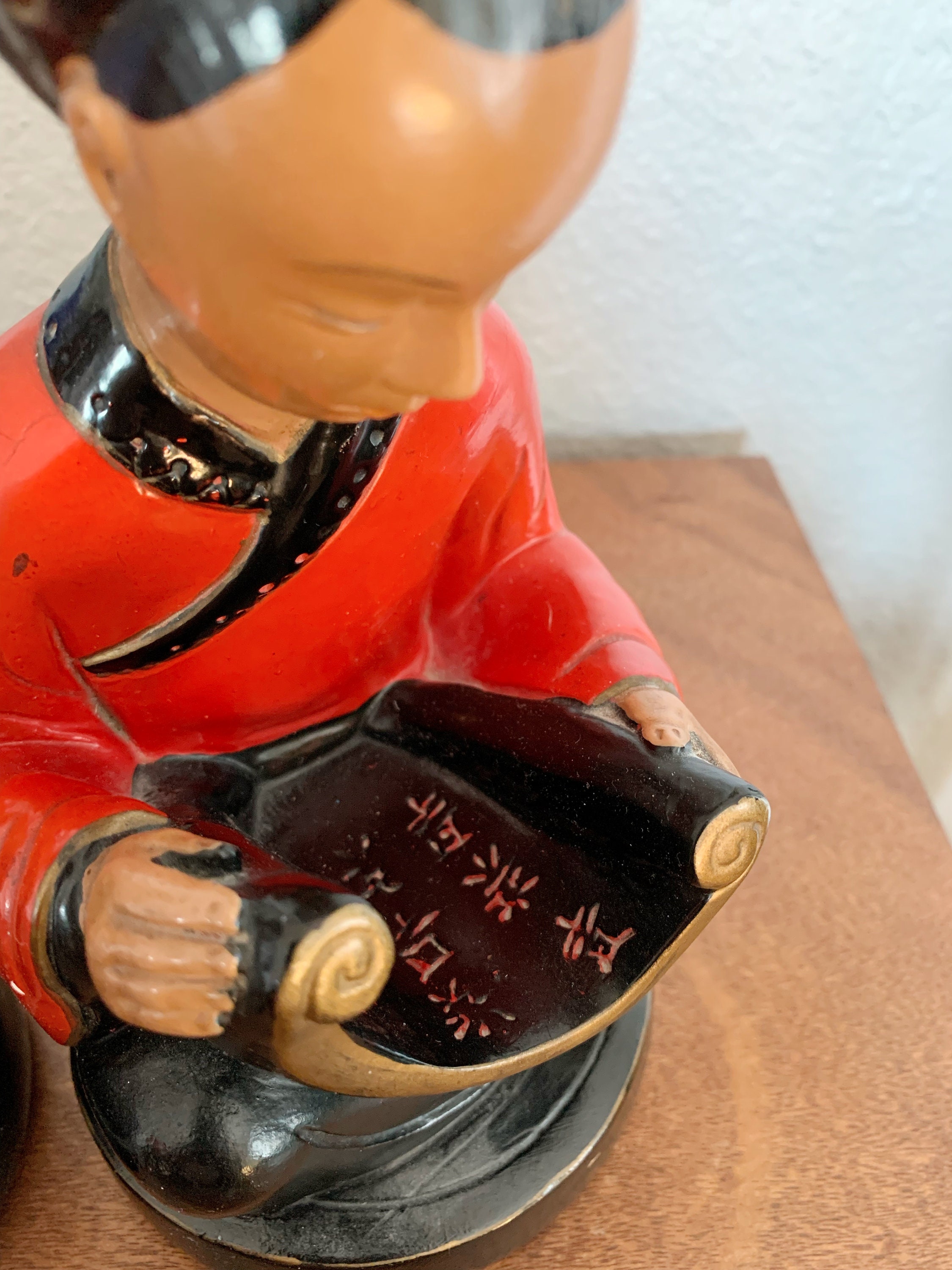 Vintage Midcentury Alexander Backer CO ABCO Chalkware Asian Man