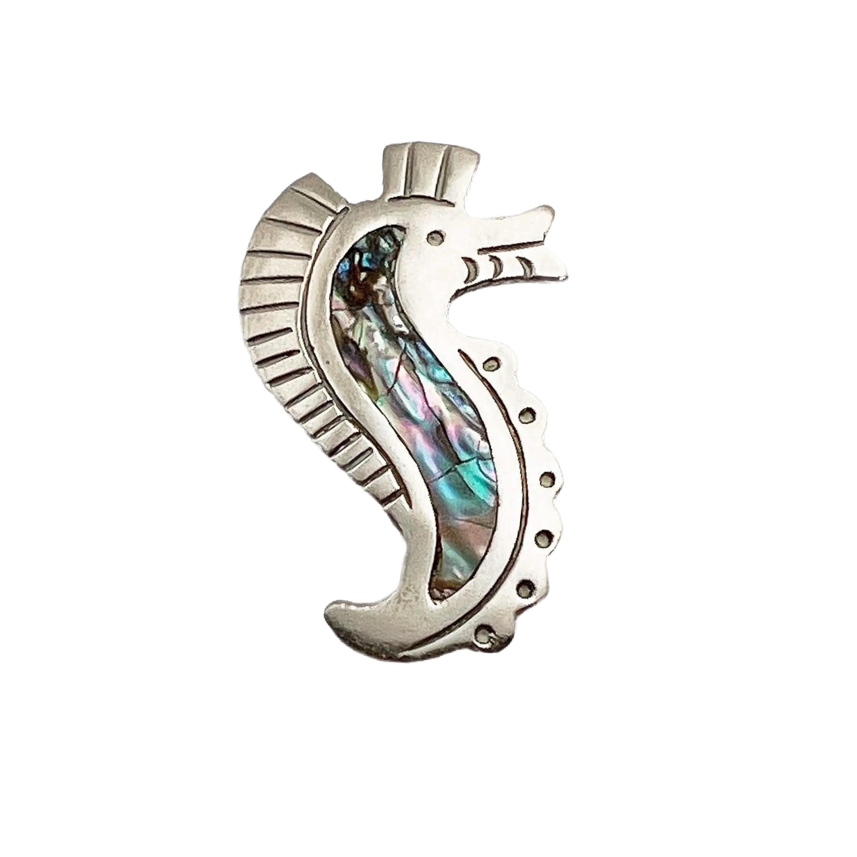 Broche Mexique Argent Massif Vintage - Homme Aux Seaux - Années 1940 33g