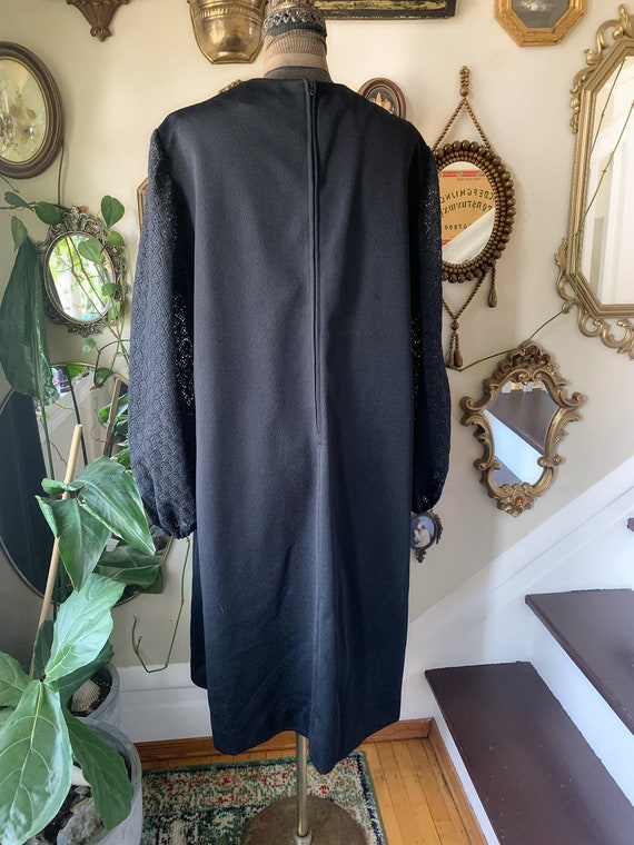Vintage 1970s Puritan Forever Young Black Dress w… - image 4