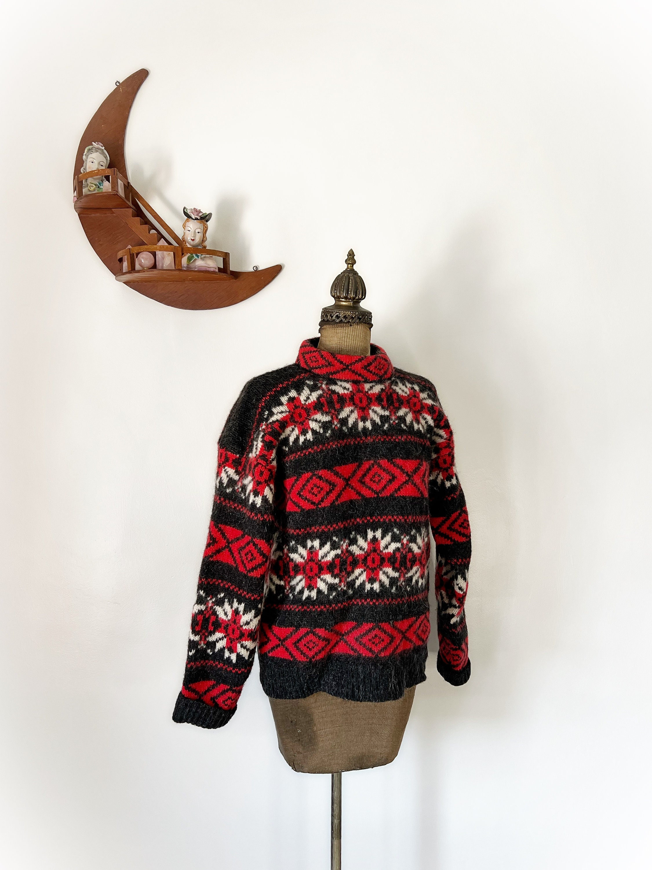 Vintage 1990s the Woolrich Woman Wool and Mohair Nordic Isle