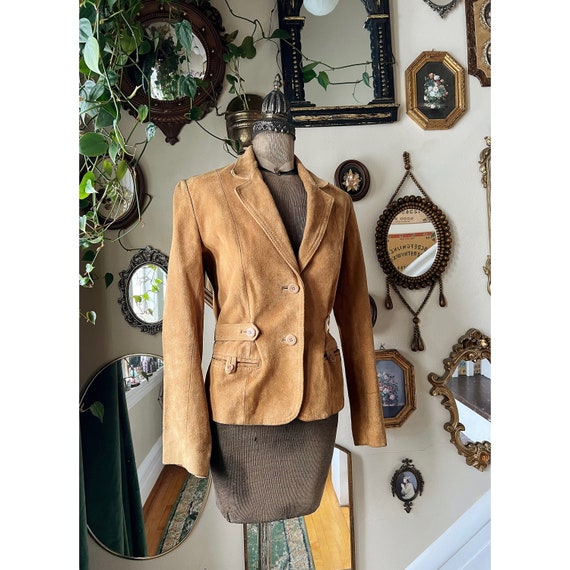 Vintage 1970s Berman's Camel Colored Leather Jack… - image 1