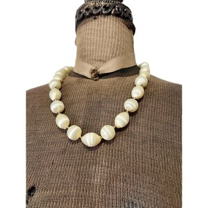 Vintage Japan Pale Yellow Plastic Candy Bead Necklace