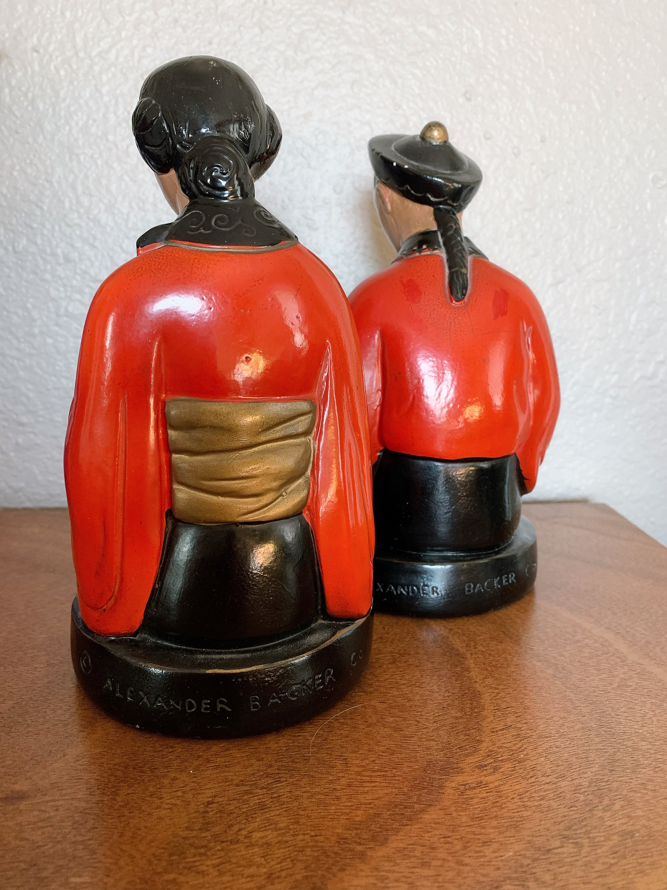 Vintage Midcentury Alexander Backer CO ABCO Chalkware Asian Man