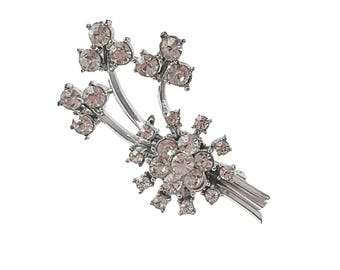 Vintage Coro White Rhinestone Brooch