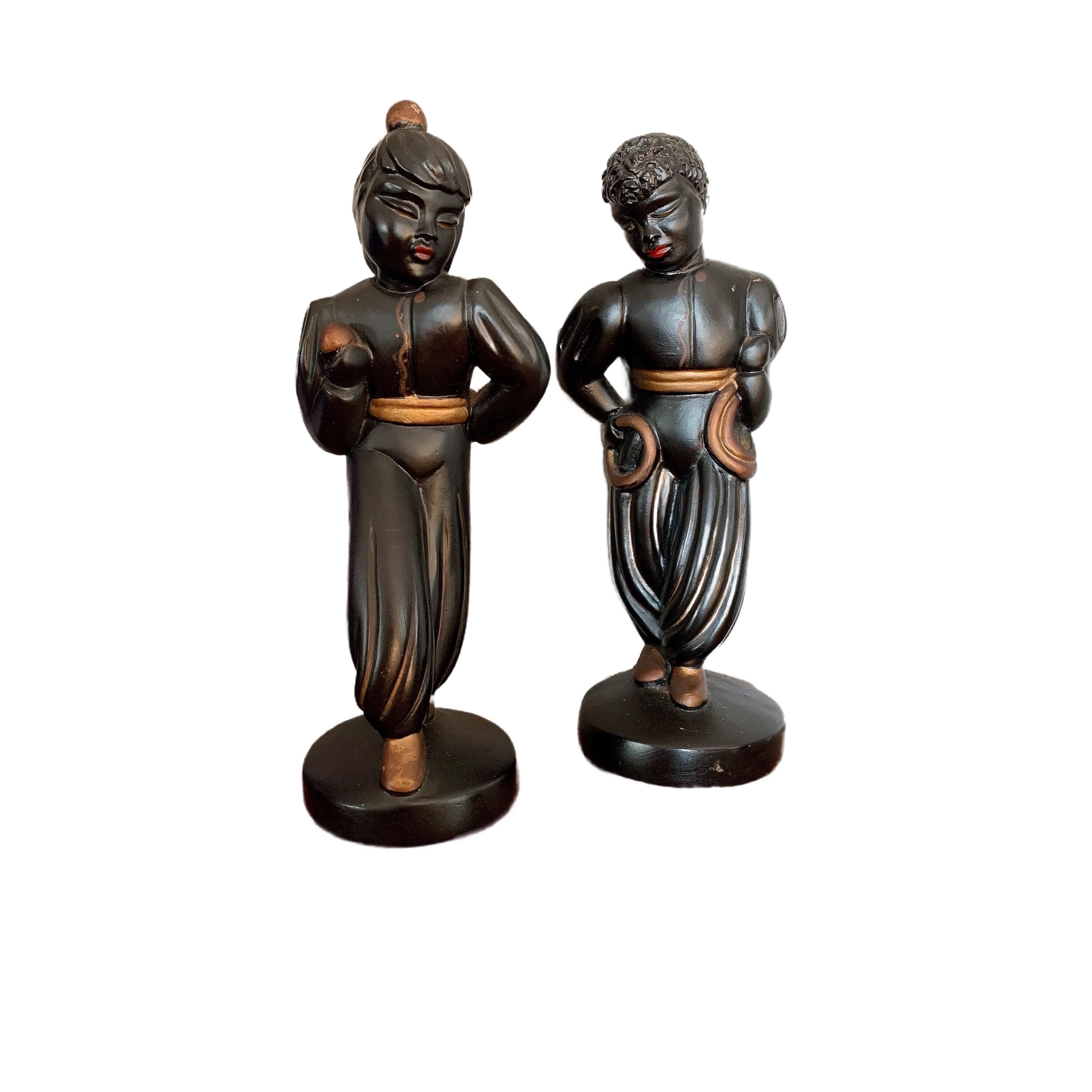 Vintage Midcentury ABCO Alexander Backer CO Ceramic Man and Woman