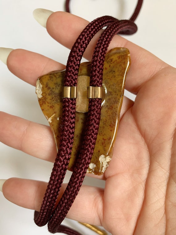 Vintage Dendritic Agate Bolo Tie - image 6