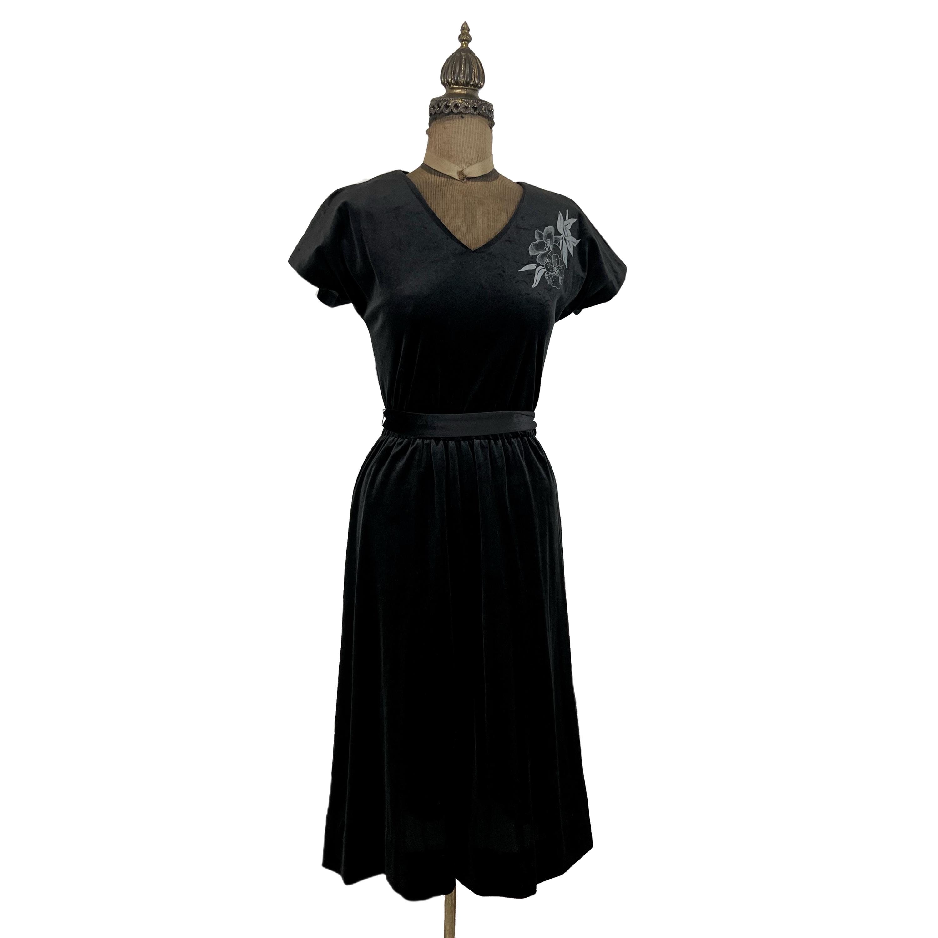 70s Black Dress