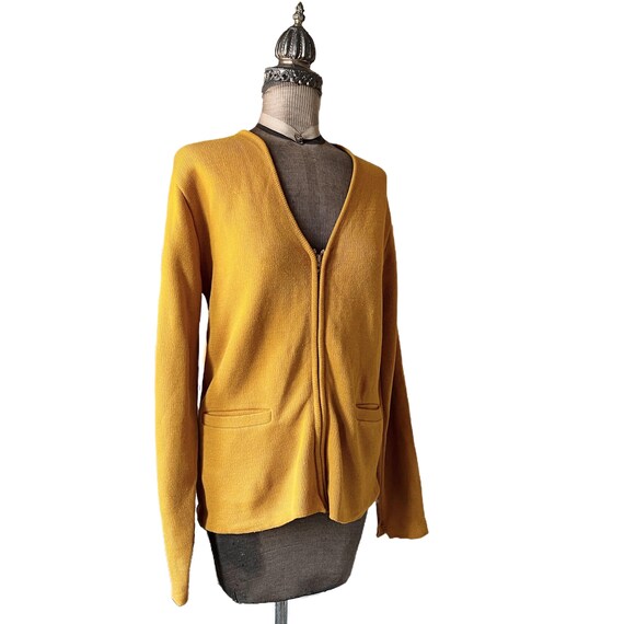 Vintage 1970s Brentwood Sportswear Mustard Yellow Zip up