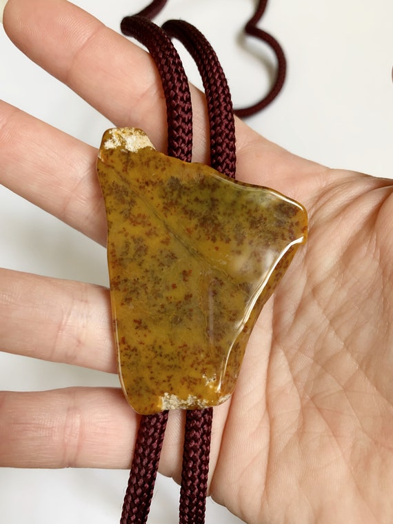 Vintage Dendritic Agate Bolo Tie - image 7