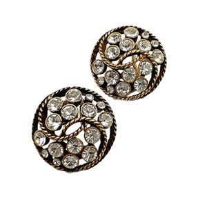 Vintage Kramer of New York Rhinestone Clip On Earrings