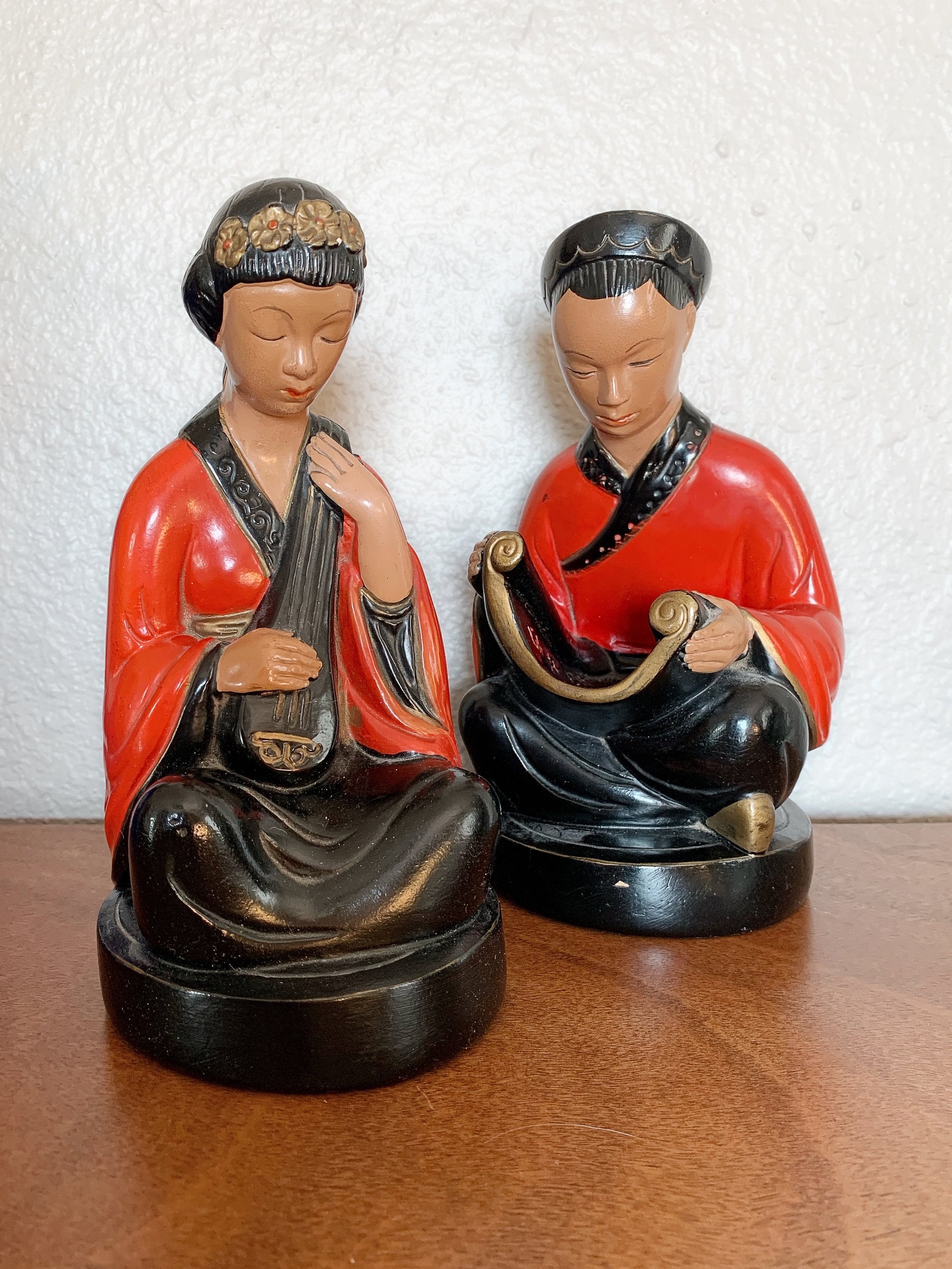 Vintage Midcentury Alexander Backer CO ABCO Chalkware Asian Man