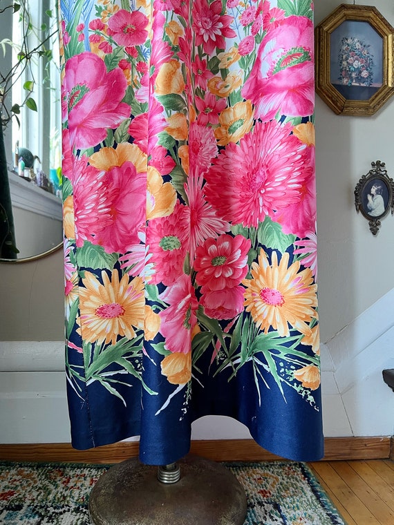 Vintage Floral Muumuu Floor Length Dress - image 6