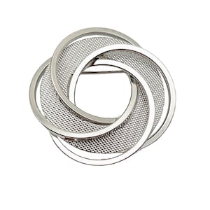 Vintage Silver Tone Metal Spiral Brooch