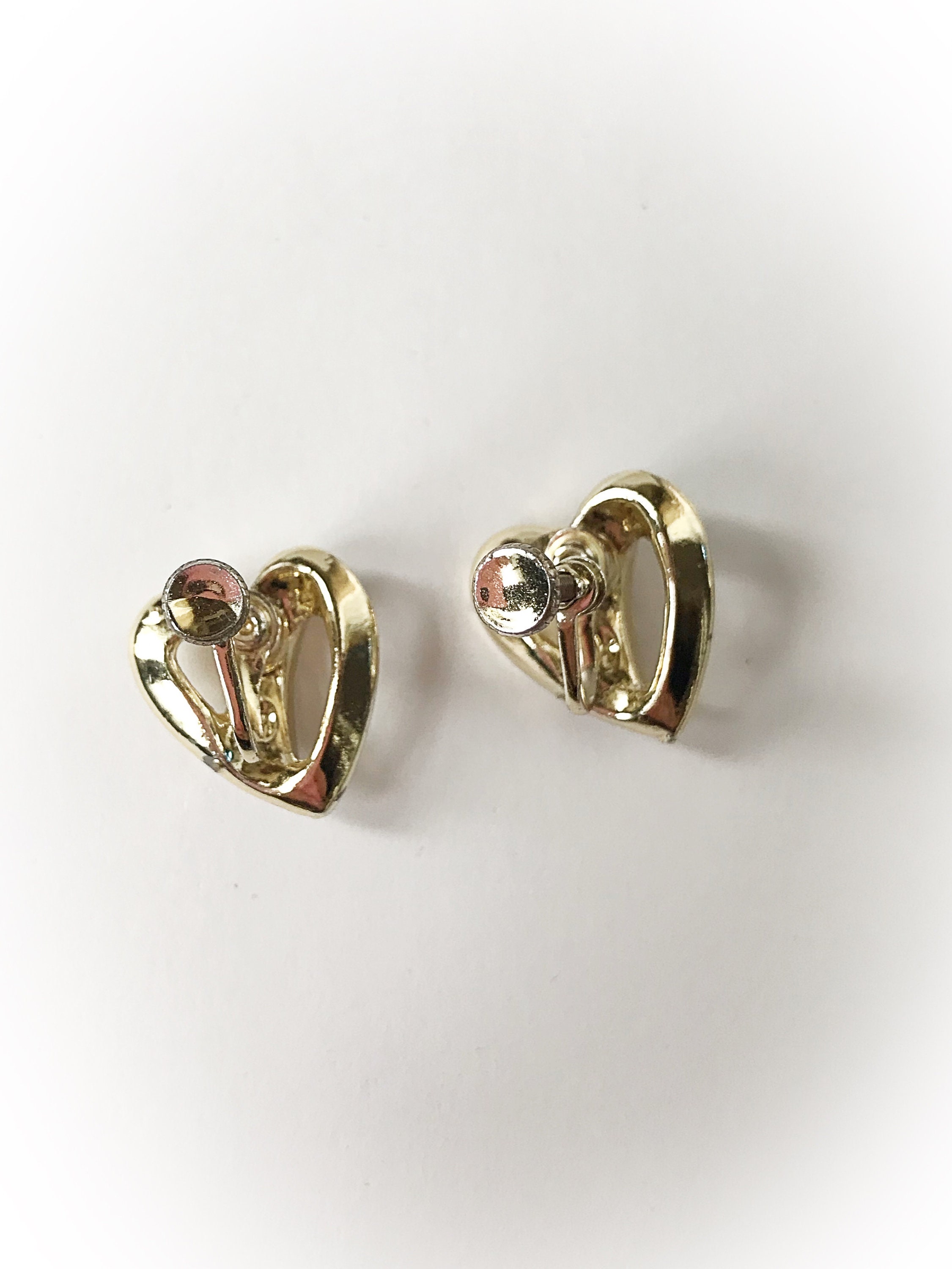 Boucles D'oreilles Cœur Pierre Et Strass - Style Rétro - Plusieurs Coloris - Neuf Sans Emballage