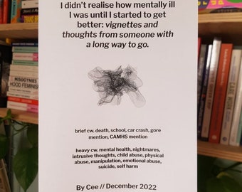 I didn’t realise how mentally ill I was until I started to get better: vignettes and thoughts from someone with a long way to go (zine)