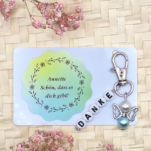 Schutzengel Schlüsselanhänger – Individuell Personalisierbar Einzigartiges Geburtstag Abschiedsgeschenk Geschenkidee Danke Gastgeschenk Mama