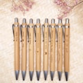 Bamboo Wooden Pen with Personalized Engraving, Gift, Party Favor, Wedding Pen with Name, Blue product logo