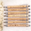 Bamboo Wooden Pen with Custom Engraving, Personalized Gift, Guest Favor, Wedding Pen with Name, Blue Ballpoint, Unique Gift Idea product logo