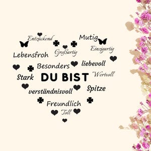 Tysk plotterfil "Heart You Are", hjärtan SVG, plotter JPG-fil, design, tryck, laser