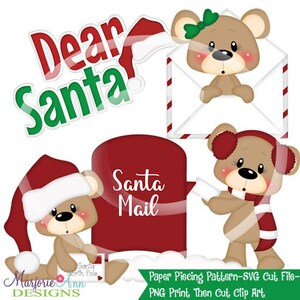 Archivos SVG de corte/Paper Piecing/PNG Clip Art - Cartas de Franklin y Frannie a Santa Claus - Descarga instantánea - Impresión y corte - Elementos para álbumes de recortes - Cartas a Santa Claus