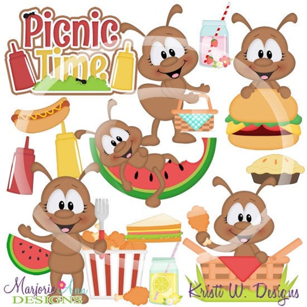 Picnic Ants Clip Art-Digital Clipart-PNG clip art-digital scrapbooking-diy die cuts summer picnic ants picnic park