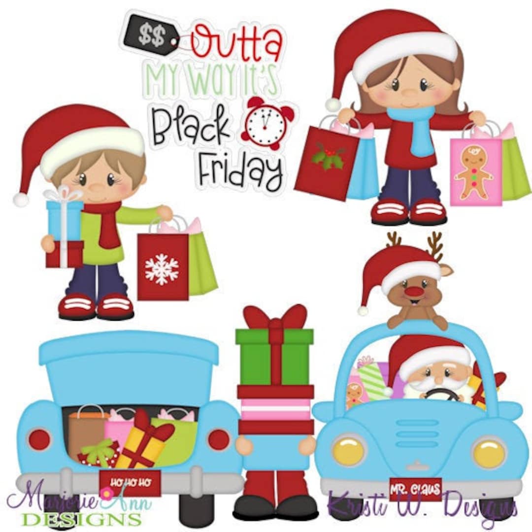 Christmas Shopping Clip Art-digital Clipart-png Clip - Etsy