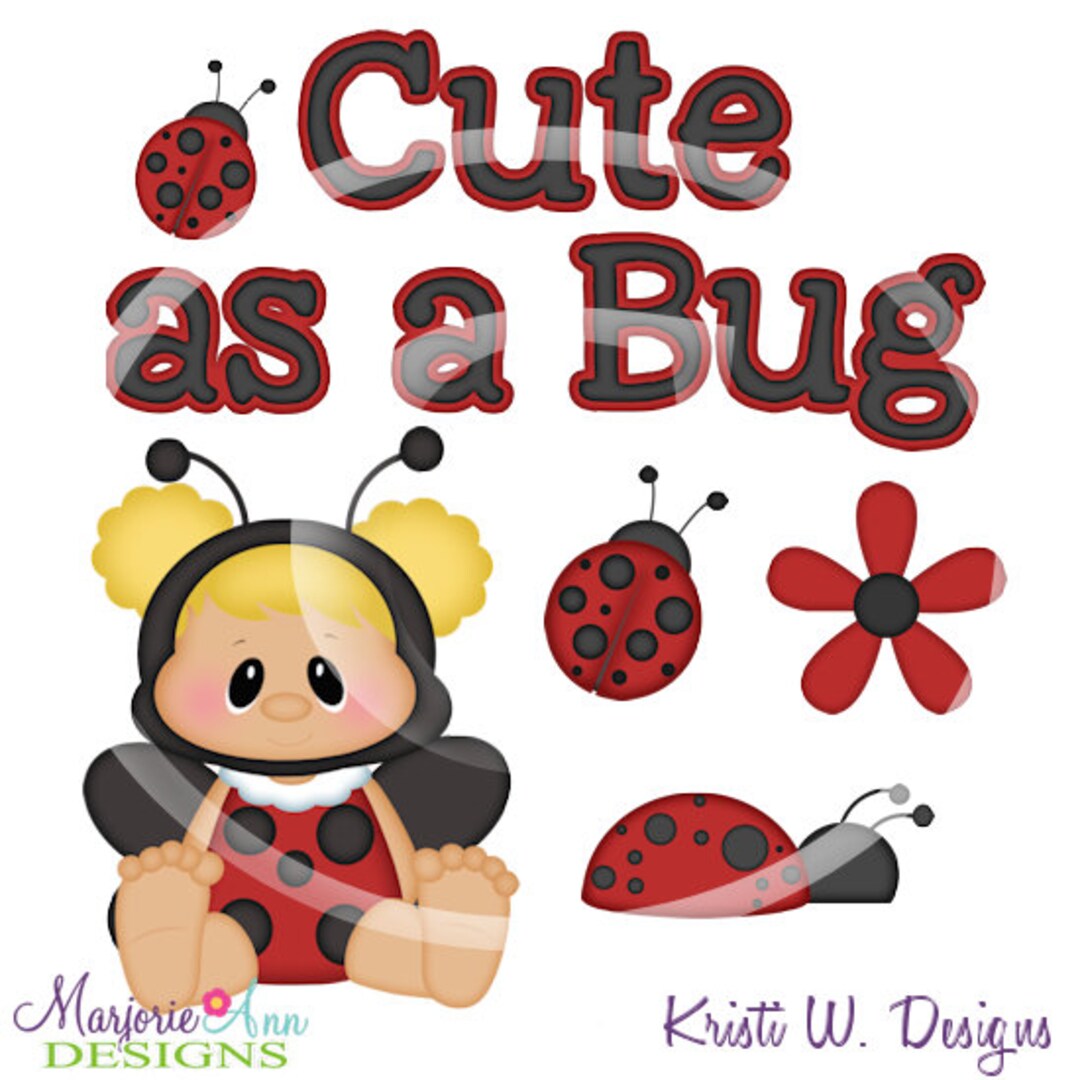 Cute as A Bug Clip Art-digital Clipart-png Clip Art-digital - Etsy