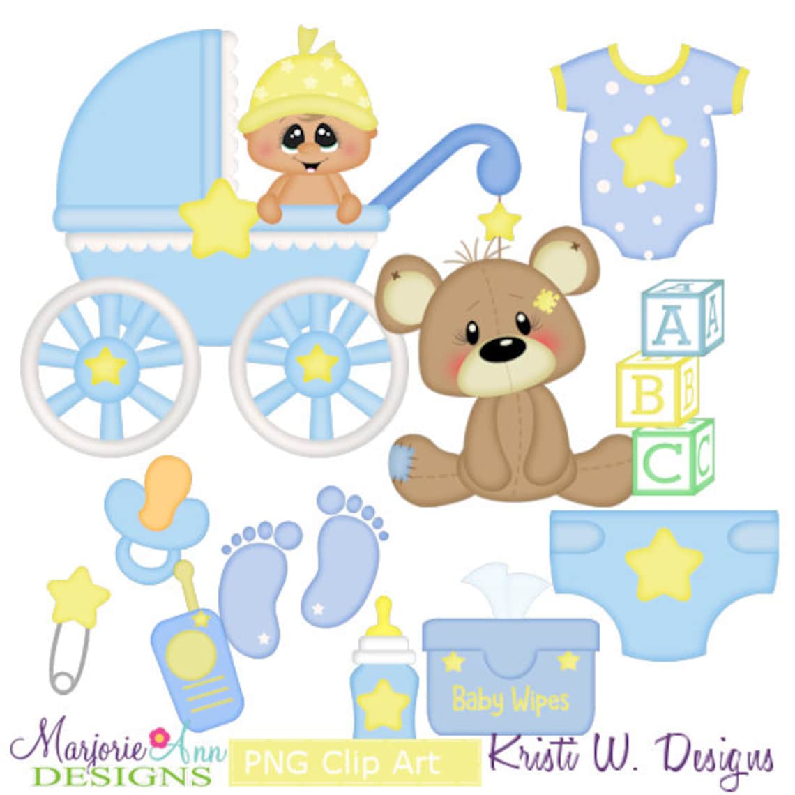 All About Baby Boy Clipart-instant Download-digital Clipart - Etsy