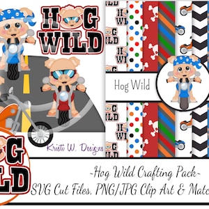 Motorcycle Hog Crafting Pack/SVG Cutting Files/Paper Piecing/Clipart/Digital Papers Download/Scrapbook/Card Making/Motrocycle SVG Files