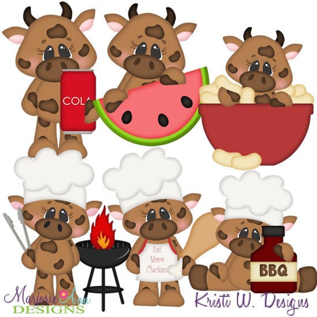 BBQ Beef Clip Art-instant Download-digital Clipart-barbeque-backyard