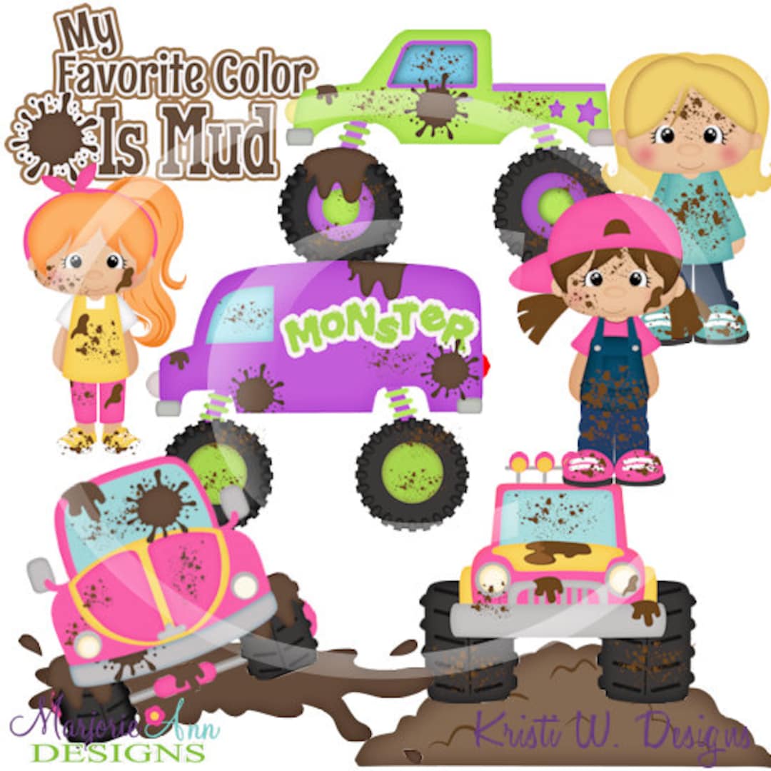 Mudding Mud Bogging Girls Clipartinstant Downloaddigital Clipartpng
