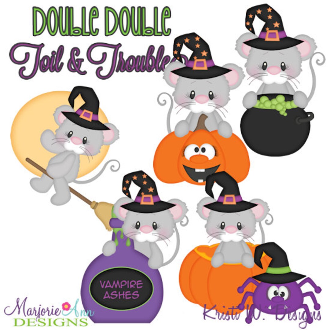 Halloween Mice Clip Art Graphics-digital Clipart-png Clip Art-digital Scrapbooking-diy Die Cuts ...