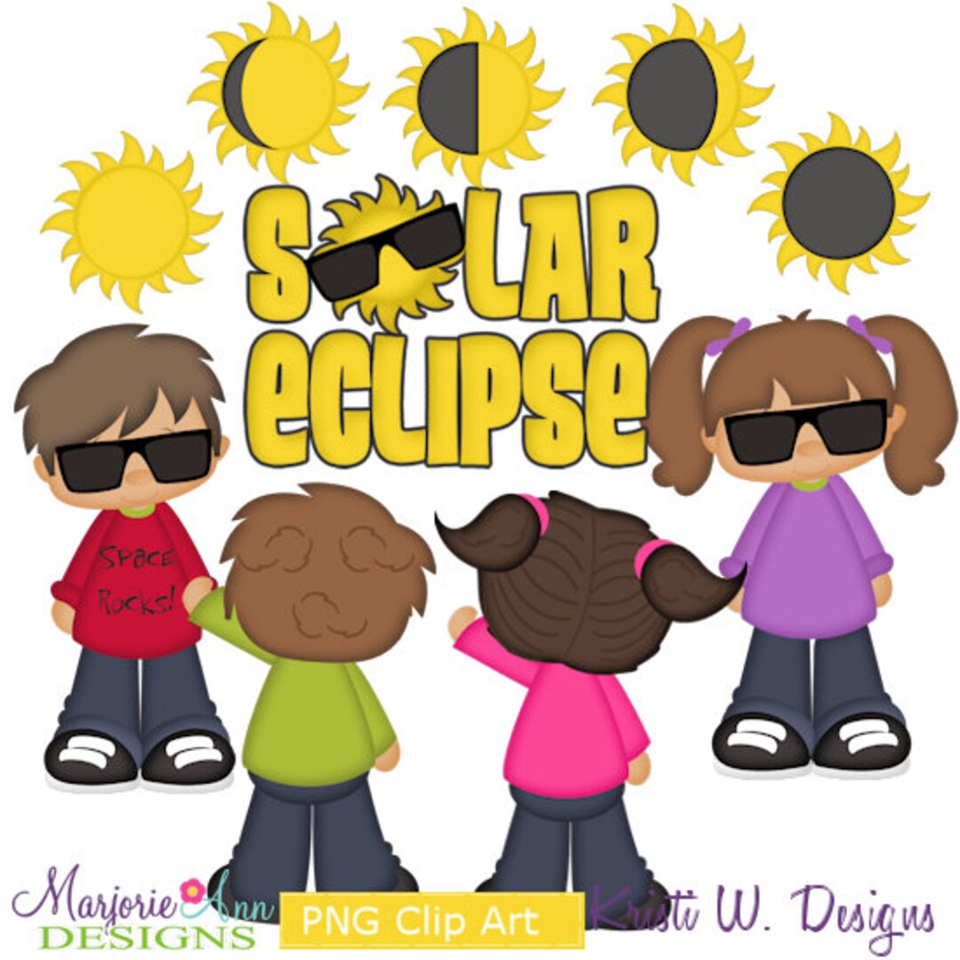 Solar Eclipse Clipartinstant Downloaddigital Clipart Etsy