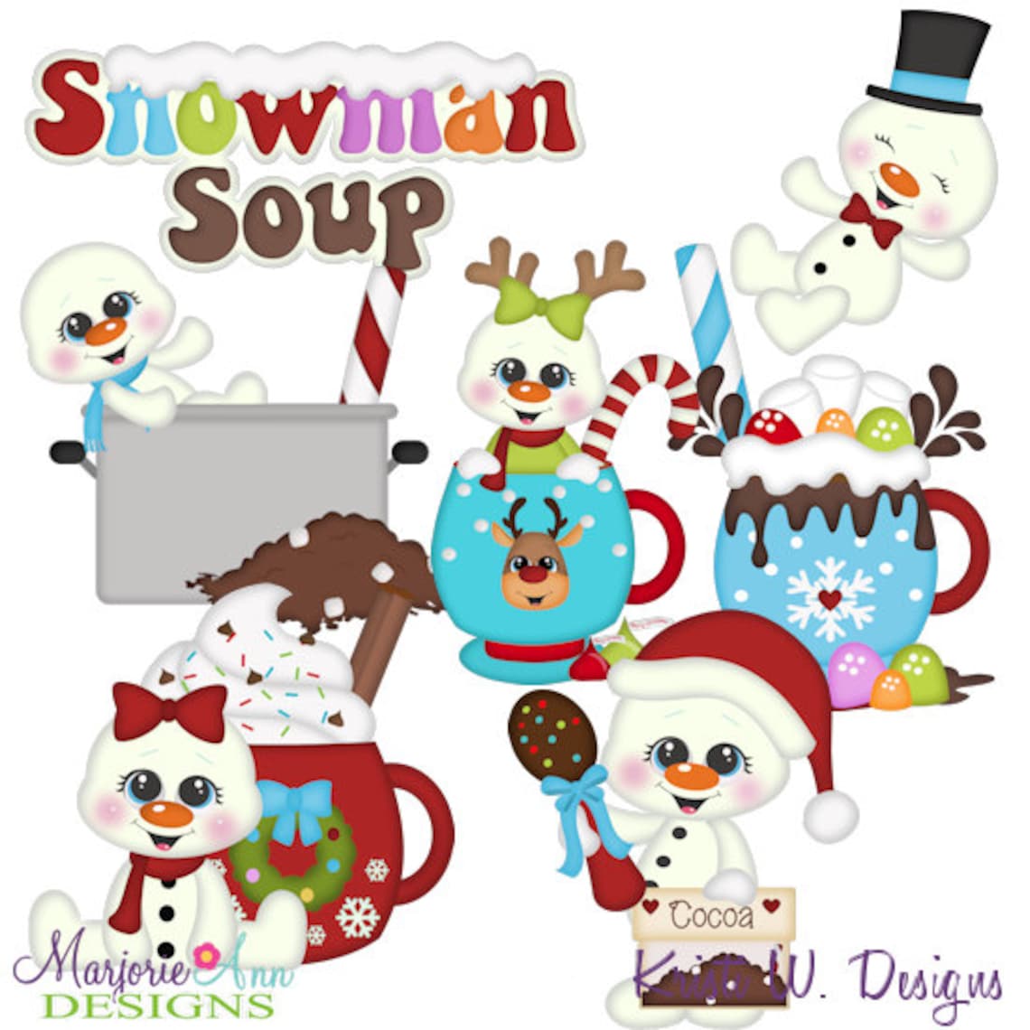 Snowman Soup Clipart-instant Download-digital Clipart-png Clip - Etsy