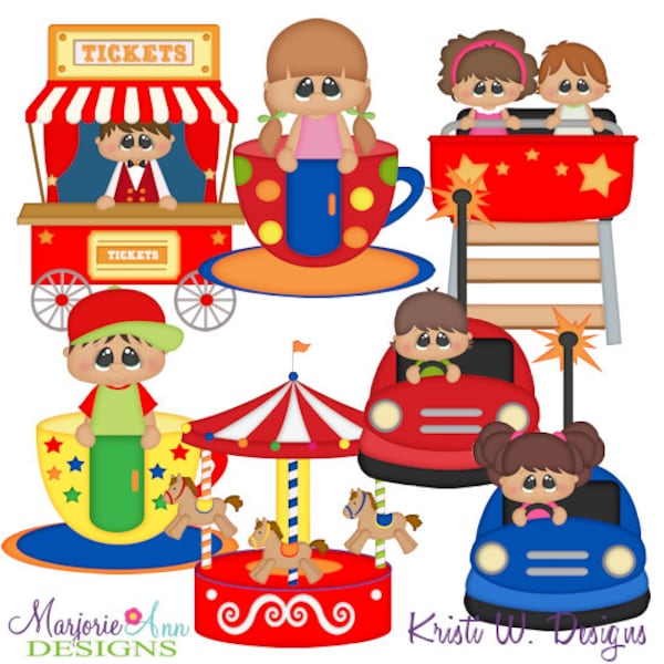 Fair Rides Clip Art Graphics-Digital Clipart-PNG clip art-digital scrapbooking-diy die cuts-commercial use clipart, country fair, fair ride