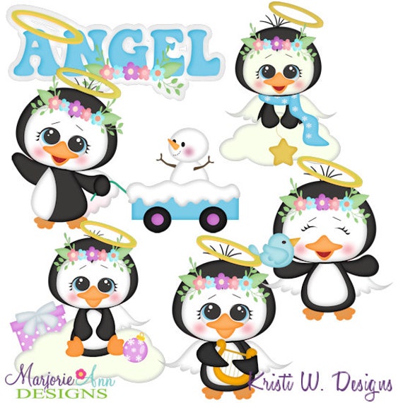 Angel Penguins Clipart-instant Download-digital Clipart-png | Etsy Canada