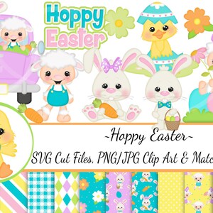 Happy Easter Crafting Pack/SVG Cutting Files/Paper Piecing/Clipart/Digital Papers Download/Scrapbook/Card Making/Paper/Easter SVG File