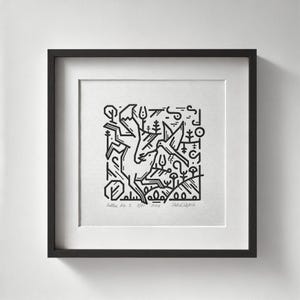 Red Fox No. 3 - Linoprint