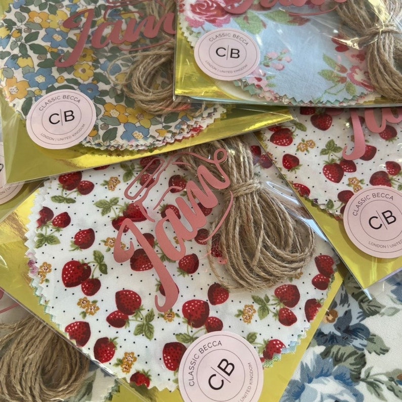 Jam Jar Kit Jam Jar Lid Covers Wax Seals Jute Thread Etsy