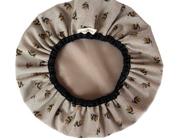 Shower Cap | Linen Bumble Bee Fabric