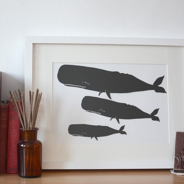 Original Papercut Whales