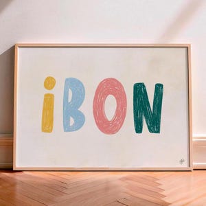 Customizable Children&#39;s Sheet with Multicolor Name | Boy or Girl Room Decoration | Unique Gift