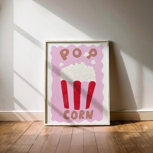 Pop Corn Children&#39;s Poster - Pink Children&#39;s Room Decoration