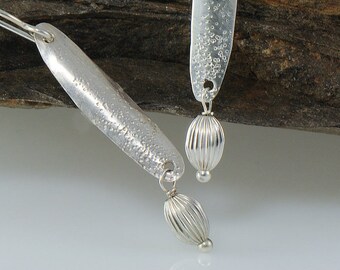 Champagne Bubbles Sterling Silver Earrings, Eco Friendly Silver Earrings, Silver Earrings