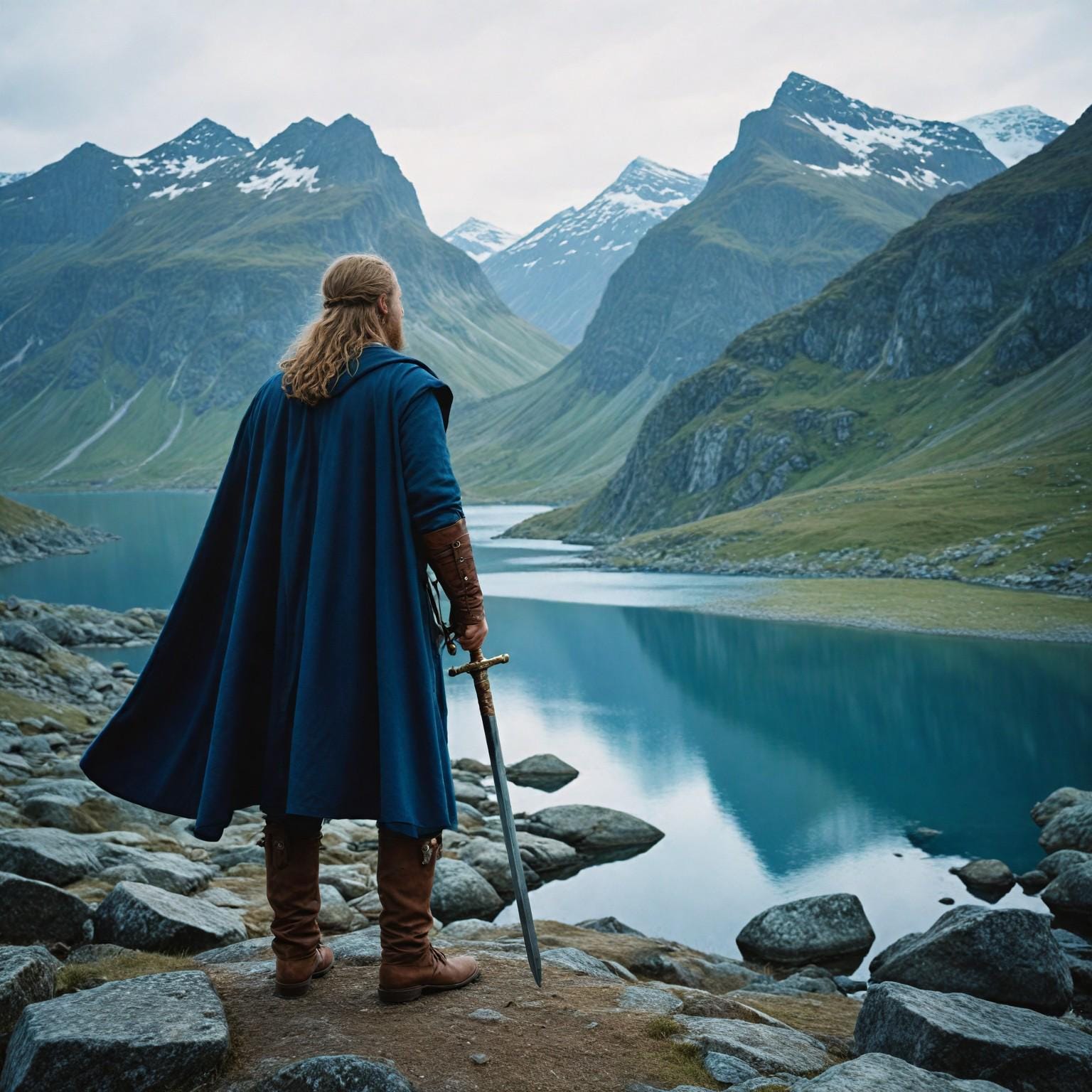 Viking Warrior Skimpy Four-Piece Costume Set with Cape